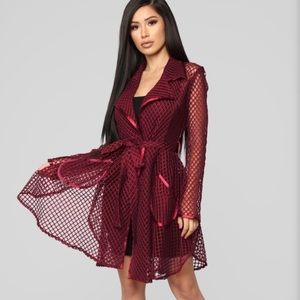 Fashion Nova Mesh trench jacket